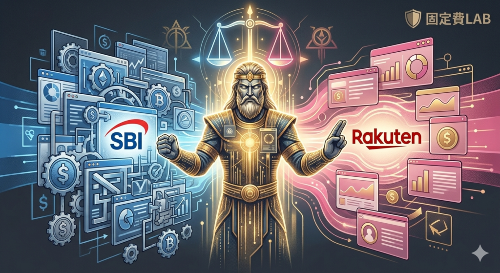 SBI証券と楽天証券の徹底比較表・ポイント還元率・クレカ積立上限額