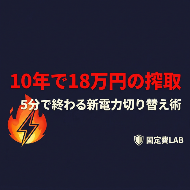 大手電力会社と新電力の10年間の電気代比較グラフ、切り替え手順3ステップ